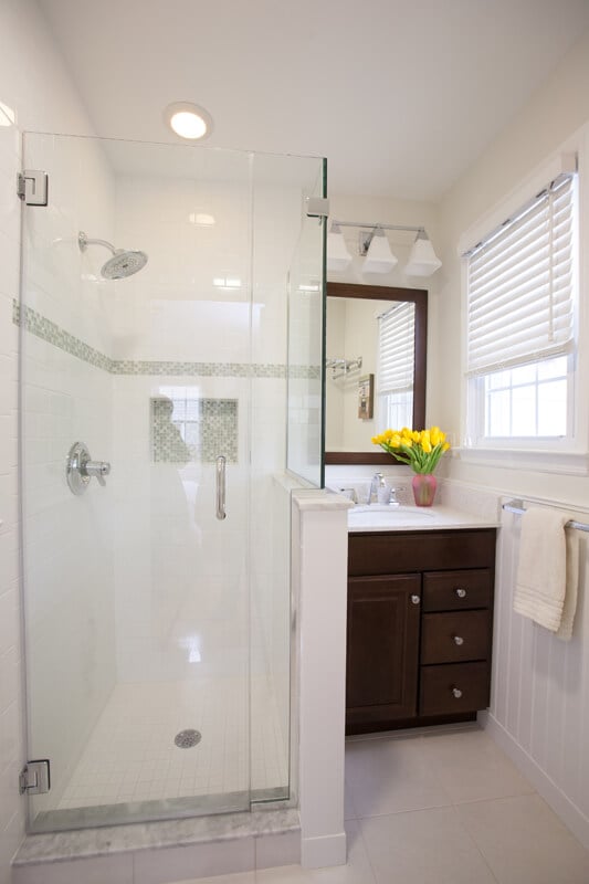 Small White Bathroom Remodel